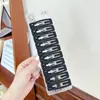Clip de Cabello Bb Negro Mate Transparente Estilo Coreano Accesorio para el Cabello Pasador, Paquete de 10 Clips de Cabello Bb para Flequillo