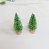 Mini Árvore de Natal Transfronteiriça Sisal Seda Azul-Verde Pequena Árvore de Natal Enfeites de Mesa Torre de Neve Pinheiro 3-23cm