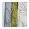 Tecido de Acetato Aurora Boreal, Textura Brilhante Amassada, Tecido de Acetato Amassado com Padrão de Árvores, Tecido de Moda para Vestido Camisa