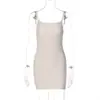 Comercio Exterior Europeo y Americano Transfronterizo Amazon Sexy Sin Espalda Color Sólido Ajustado Versátil Corto Estilo Calle Chica Caliente Vestido Mujer