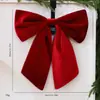 Pingente de Laço Grande de Natal Decoração de Tecido de Natal DIY Pingente de Laço para Árvore de Natal Decoração de Janela