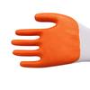 Guantes de Protección Laboral de Hilo Blanco Naranja de Nylon Nitrilo de 13 Pines Resistentes al Desgaste Recubiertos Antideslizantes Resistentes al Aceite Transpirables Guantes para Obra y Mantenimiento