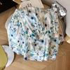Falda Floral para Mujer Verano 2025 Nuevo Sentido del Diseño Cubriendo Falda de Pastel de Vuelo Grande Moda Falda Paraguas Línea A
