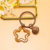 Llavero Anillo de Libro Campana Estrella Pentágono Transparente de Colores Figura de Cuentas Perler Hecha a Mano DIY Colgante Accesorios de Joyería