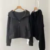 Sudadera con capucha y cremallera de forro polar, estilo coreano, holgada, adelgazante y cómoda, colección de otoño para mujer, prenda exterior gruesa para otoño e invierno