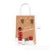 Amazon Árvore de Natal Transfronteiriça Floco de Neve Alce Papai Noel Presente de Festa Bolsa de Papel Kraft Branco