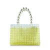 24 bolsas nuevas hechas a mano bolso de mano con cuentas cuadrado pequeño para mujer color degradado horizontal para teléfono móvil asa de perla