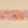 Shuiyun Joyería Vidrio Imitación Cristal Cuentas Redondas Amarillo Torre Cristal Amatista Cuentas Sueltas Accesorios Pulsera DIY Joyería