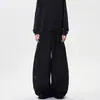 2026 Nuevos Pantalones Curvos a Medida de Gama Alta para Nicho con Botones y Pliegues, Pantalones de Vestir Casuales de Pierna Ancha Estilo High Street Americano para Hombre