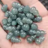 Aquarela azul jade cabaça com furo passante contas soltas jade quartzo verde-óleo pulseira cabaça tridimensional acessórios de joalheria contas