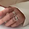 Anel de Laço Rosa Doce com Diamante para Mulheres Usarem Elegante e Fashionável Anel Aberto de Prata S925 Anel para Dedo Indicador