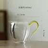 Bule de Vidro de Alta Transparência com Detalhes Dourados, Xícara para Compartilhar Chá Estilo Japonês, Resistente ao Calor e Anti-Escaldante, Acessório para Conjunto de Chá Kung Fu, Jarra de Chá
