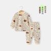 Roupa íntima de bebê, primavera e outono, pijama de manga comprida para bebê, algodão, roupas infantis de outono, calças de outono para meninos e meninas, suéter de algodão de outono