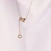 Moda estilo coreano nuevo estilo pequeño cadena de clavícula con borla en la cintura collar para mujer temperamento elegante textura todo partido cadena para el cuello moda para ir al trabajo