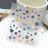 Série Duyuer Adesivos de Unha Populares Estilo Influenciador Realista com Suporte Adesivo para Decoração de Unhas DIY
