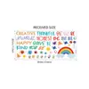 Pegatina de Pared de Fondo de Proverbios Inspiradores de Colores para Niños Decoración de Sala de Estar Habitación Infantil Extraíble Transfronteriza Mup2038