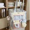 Bolsa Transversal de Alto Acabamento para Mulheres 2026 Nova Bolsa Ita Fofa Estilo Japonês Grande Capacidade Bolsa de Ombro Transparente para Alunos do Ensino Fundamental