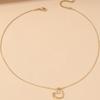 Collar de Corazón Calado Nicho de Lujo Ligero Aretes de Corazón para Mujer Ins Estilo K Diseño Simple Collar Cadena Clavícula Diario
