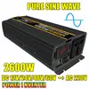 Inversor de 12V a 220V/110V 1300W pico 2600W onda pura pantalla LED electrodomésticos de carga inductiva