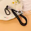 Cuerda tejida a mano muy atractiva con colores contrastantes, llavero con cordón, funda de teléfono DIY, correa de muñeca portátil, accesorios de material para hacer cuentas