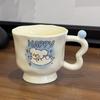 Caneca de Cachorro Fofo em Linha de Desenho Cerâmica de Alto Valor de Cor para Aniversário de Meninas Presente para Namoradas Presente Prático de Acompanhamento