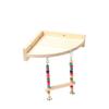 Plataforma de juguete para loros Xuanfeng con diseño de peonía de piel de tigre, columpio, puente colgante, jaula para pájaros, accesorios de decoración, estación de escalada, poste, escalera, suministros