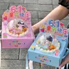 Decoración de Pastel Mousse Bola Día del Niño Adornos Lindos de Niño y Niña 61 Felices Fiestas Caja de Empaque Portátil