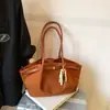 Bolsas Retro Transfronterizas Bolsas Tote Coreanas de Nicho para Mujer Transfronterizas Nuevas Simples Casuales para el Trabajo Bolsas de Hombro de Gran Capacidad