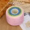 Fio de algodão mercerizado degradê em formato de bolo, fio de oito cabos tecelado à mão, multicolorido, não forma bolinhas, respirável para manta e xale