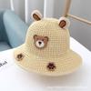 Sombrero parasol de verano para niños, de ala ancha, protector solar para niños, para viajar a la playa, sombrero de pescador para niñas, sombrero de paja para bebés, de verano