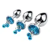 Brinquedos Sexuais para Homens e Mulheres, Brinquedos de Plug Anal de Metal Sm, Expansão Anal para Masturbação, Plug Anal de Sino Redondo, Sino Duplo