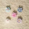 Joyería para Arte de Uñas Camelia Perlada Estilo Chino Pintura de Perla Rosa Pétalos de Cinco Colores Flor de Loto Hadas Brotes de Resina