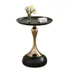 Mesa lateral para sofá de sala de estar para uso doméstico, mesa de centro móvil simple para balcón, mesita de noche creativa, mesa de café pequeña de moda de lujo ligero con forma de cintura