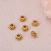 Bolsa de la Suerte Antigua de Zirconia Incrustada en Oro Cuentas Espaciadoras de Espiga de Trigo Cuentas de Barril Accesorios Espaciadores para Pulsera Pulsera Cuentas Sueltas Cuentas Sueltas Incrustadas Accesorios