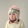 Touca de Bebê Estilo Novo Meninas Fofa Super Fofa Monstro Pulôver de Tricô Touca para Homens e Mulheres Inverno Quente Aconchegante Proteção para Orelhas