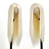 Amazon Nova Peruca Europeia e Americana Feminina Dourado Claro Seda de Alta Temperatura Fibra Química Cabelo Longo Liso Conjunto de Perucas Fábrica em estoque Marketing Direto