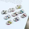 50 Piezas Pulseras Tobilleras de Hilo con Cuentas de Diamantes Circulares de Colores Cuentas Espaciadoras Círculos Redondos de Pedrería Accesorios de Joyería DIY