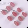 Cristal de Fresa Natural Pixiu Joyería de Cristal DIY Cuentas de Transferencia de Fortuna Accesorios Material Colgante de Año Nuevo Hecho a Mano Colgante