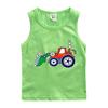 Chaleco para niño verano nuevo camiseta sin mangas para niño algodón ligero transpirable patrón de excavadora ropa de moda para niños