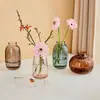 Pequeño relieve simple INS mini jarrón mini dispositivo para una flor color transparente arreglo floral adornos decorativos para alféizar de ventana