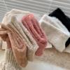 Calcetines largos de lana de visón para mujer, calcetines de dormir de otoño e invierno, calcetines cálidos de lana, calcetines para el suelo, calcetines de longitud media hasta la pantorrilla con forro polar y engrosados