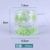Taza de vidrio de borosilicato alto de doble capa con flores estilo ins, alto valor de color, creativa para flores secas, taza de café, taza para leche o jugo