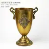 Vaso Clássico com Pé Alto Suporte para Flores Vaso de Flores Arte em Ferro Envelhecido Retrô Estilo Europeu Urna de Flores para Casamento Adereço para Fotos