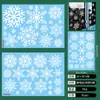 Pegatinas Electrostáticas de Copo de Nieve Blanco Navideño Transfronterizo Pegatinas Decorativas para Vidrio de Ventana Puerta Diseño de Fondo para Ventana Pegatinas de Ventana