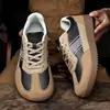 Zapatos de Entrenamiento Alemanes de Cuero de Invierno y Otoño de Ancho Ancho para Hombre Zapatos Deportivos Casuales de Venta Caliente Transfronteriza Zapatos Versátiles de Talla Grande con Puntera Ancha Zapatos Descalzos