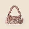 Bolsa de Mão Exquisita com Lantejoulas de Verão, Personalizada para o Trabalho, Versátil, Moderna, Única, Moda de Nicho, Bolsa de Ombro Transversal Feminina