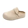 Sandálias femininas de calçar com design interno que aumenta a altura, adequadas para uso ao ar livre, nova coleção primavera 2026, sola grossa, fáceis de calçar, estilo Birkenstock