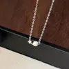 2025 Nuevo Collar de Perlas para el Trabajo Plata de Ley S925 Estilo de Lujo Ligero Nicho Cadena Sencilla para la Clavícula