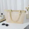 Bolsa de Compras de Malla de Nylon de Gran Capacidad Bolsa de Playa Bolsa de Almacenamiento para Viajes Bolso de Hombro Portátil para Exteriores Bolso de Mano Cruzado