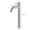 Grifo de Acero Inoxidable Monomando de Agua Fría para Lavabo de Baño Agujero Único Lavabo de Encimera Lavabo Bajo Encimera para Uso en Comercio Exterior